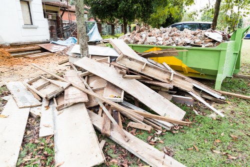 Professionals clearing a garden in Clapham