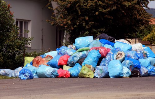 Waste collection truck in Clapham streets